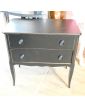 Petite Commode Noire 2 Tiroirs