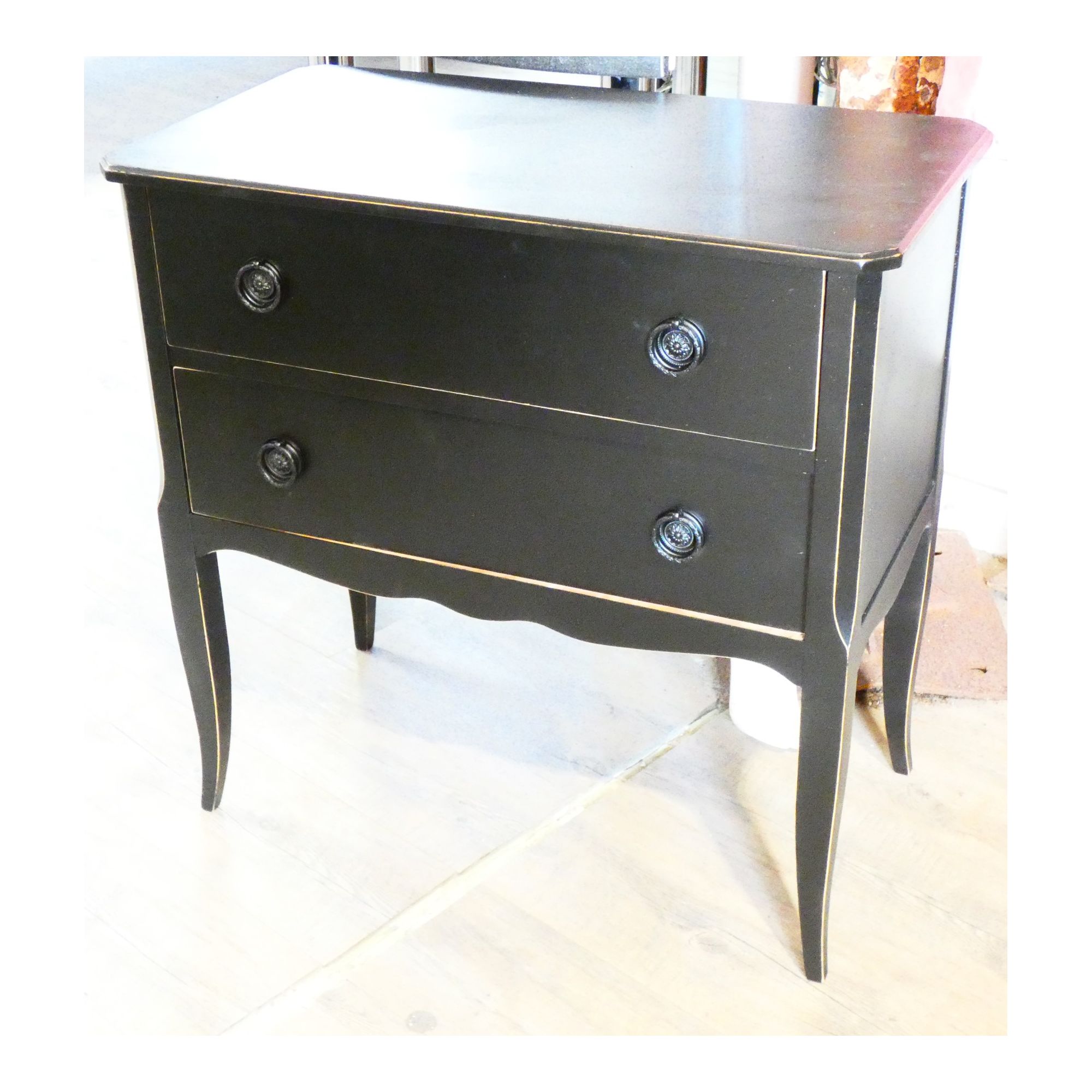 Petite Commode Noire 2 Tiroirs Petite Commode Noire 2 Tiroirs
