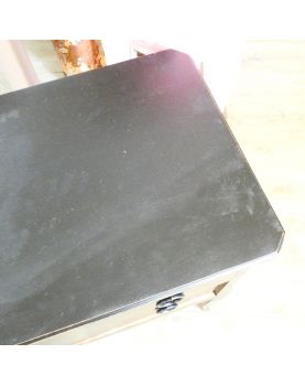 Petite Commode Noire 2 Tiroirs