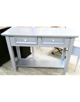 Grey Console Table with 2 Drawers