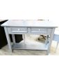 Grey Console Table with 2 Drawers