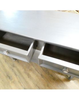 Grey Console Table with 2 Drawers