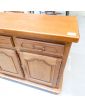 Rustic Oak Sideboard with 4 Doors and Key