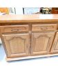 Rustic Oak Sideboard with 4 Doors and Key