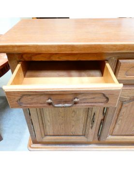 Rustic Oak Sideboard with 4 Doors and Key