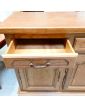 Rustic Oak Sideboard with 4 Doors and Key