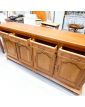 Rustic Oak Sideboard with 4 Doors and Key