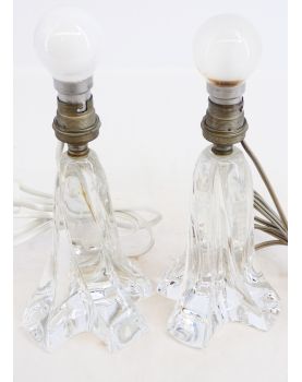 Paire de Pieds de Lampe DAUM France