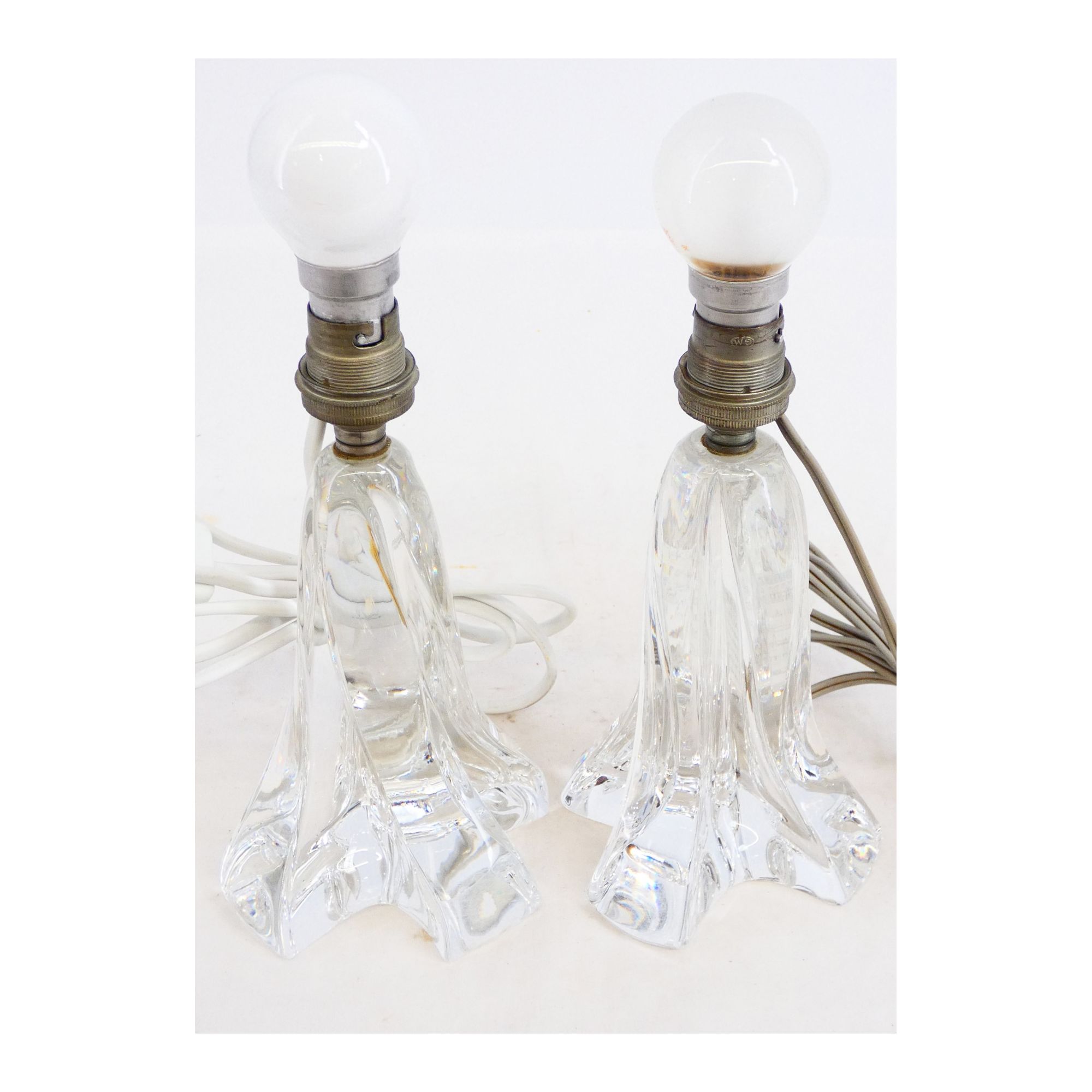 Paire de Pieds de Lampe DAUM France Paire de Pieds de Lampe DAUM France