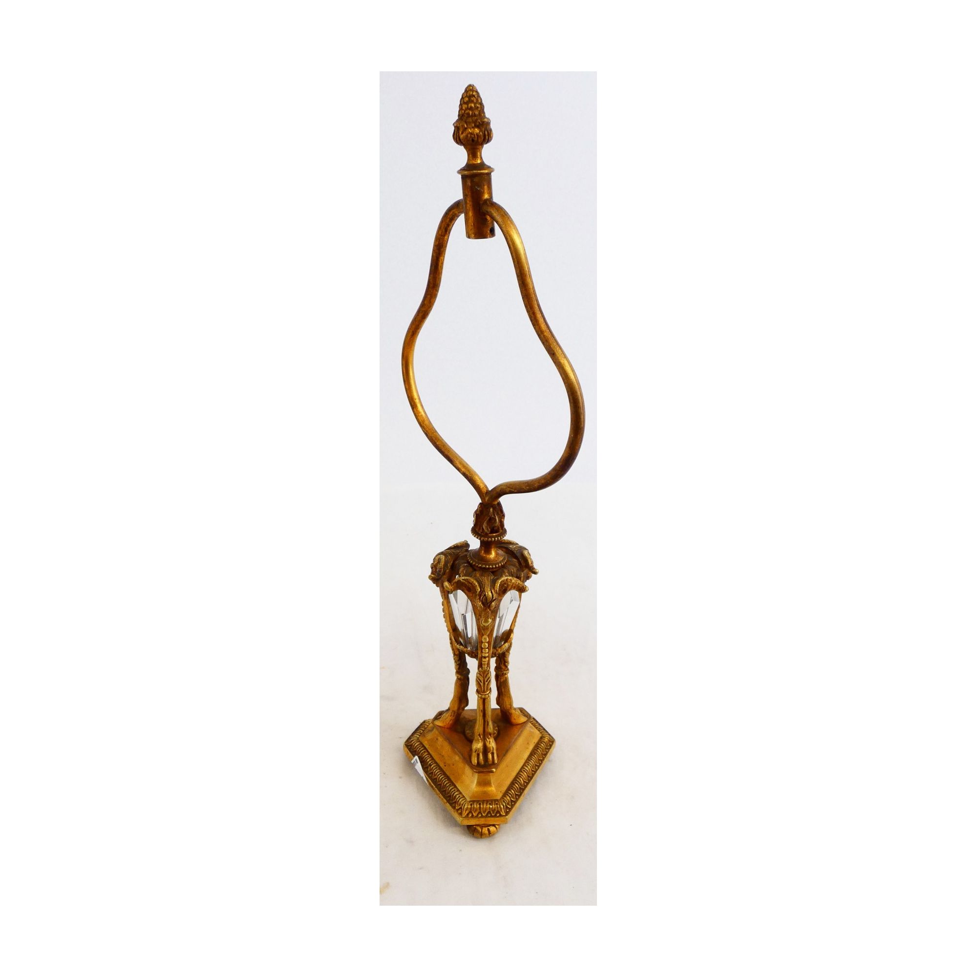 Pied de Lampe en Bronze Style Louis XVI Têtes de Bouc Pied de Lampe en Bronze Style Louis XVI Têtes de Bouc