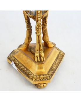 Louis XVI Style Bronze Lamp Base with Goat Heads