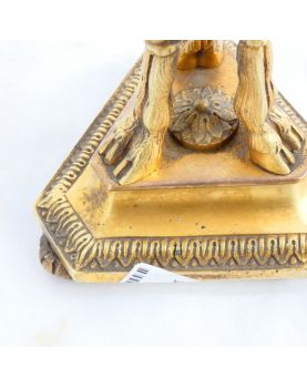 Pied de Lampe en Bronze Style Louis XVI Têtes de Bouc