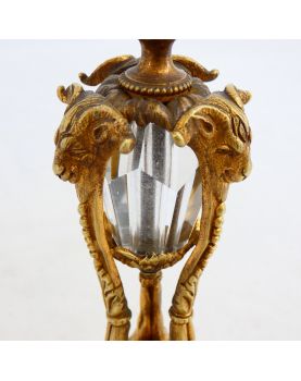 Pied de Lampe en Bronze Style Louis XVI Têtes de Bouc