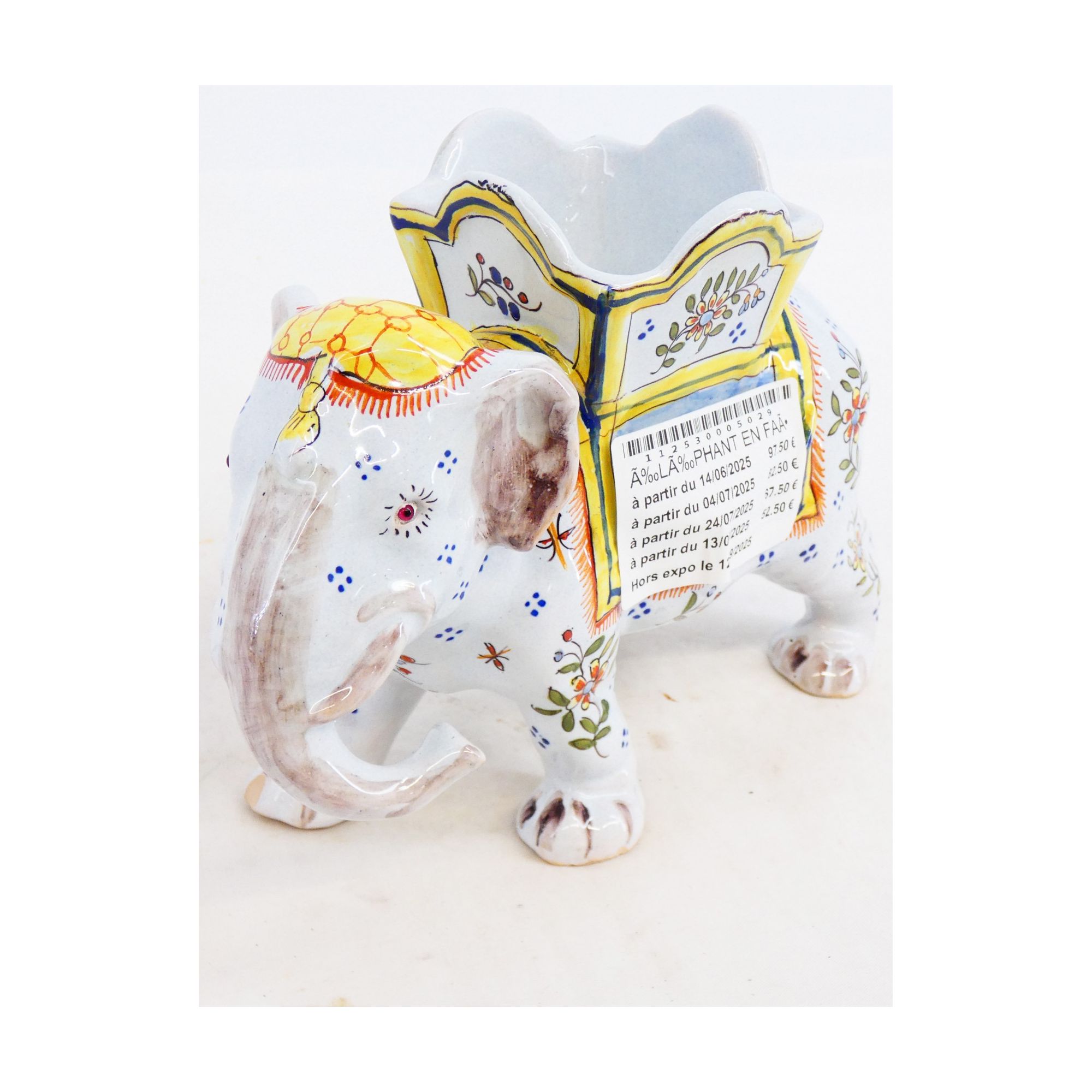 Boulogne Earthenware Elephant Circa 1920 Boulogne Earthenware Elephant Circa 1920
