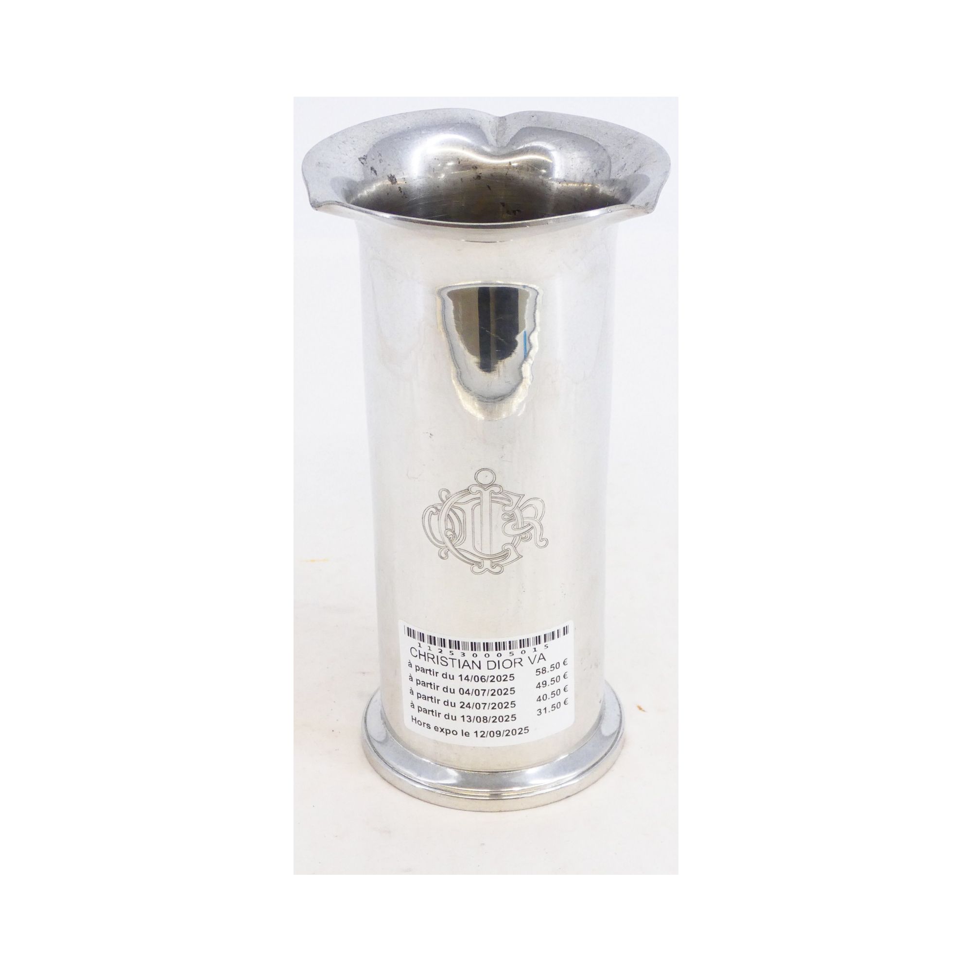 Christian DIOR Pewter Vase Christian DIOR Pewter Vase