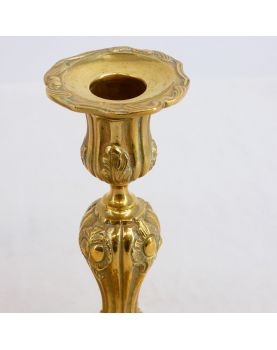 Paire de Bougeoirs en Bronze Style Louis XV XIX