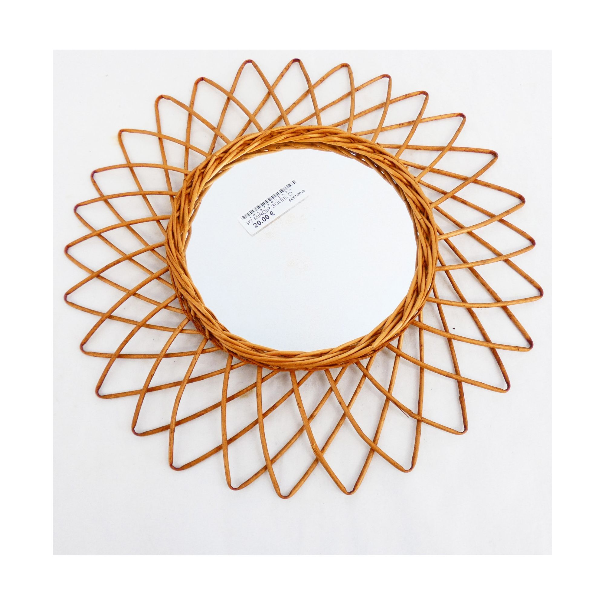 Small Wicker Sun Mirror Small Wicker Sun Mirror