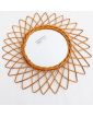 Small Wicker Sun Mirror