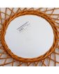 Small Wicker Sun Mirror
