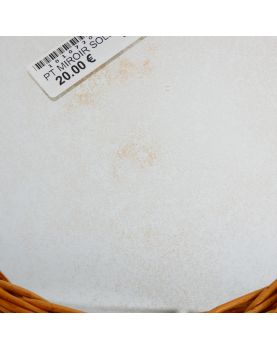 Small Wicker Sun Mirror