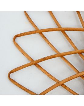 Small Wicker Sun Mirror
