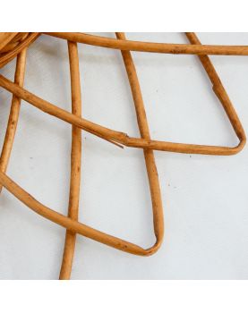 Small Wicker Sun Mirror
