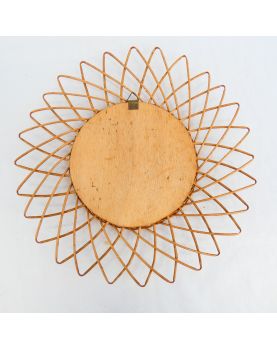 Petit Miroir Soleil en Osier