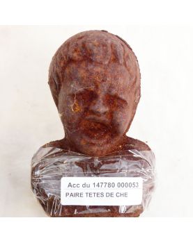 Paire de Têtes de Chenets aux Enfants