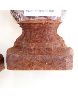 Pair of Chenets' Heads for Children