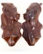Pair of African Profiles in Carved Wood