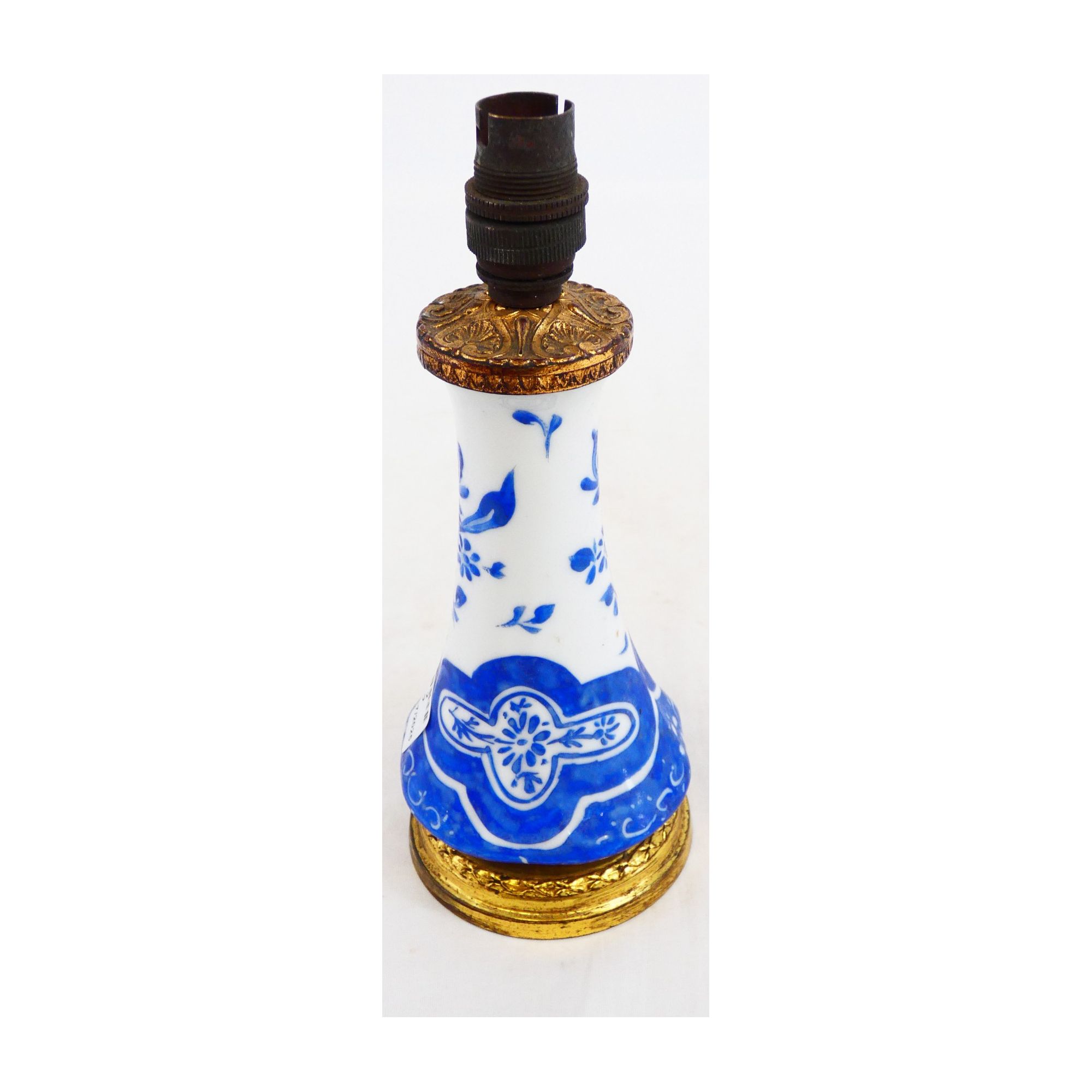 Small Blue Porcelain Lamp Base Small Blue Porcelain Lamp Base