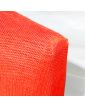70 Armchair in Black Leatherette and Red Fabric