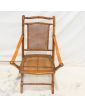 Antique Folding Armchair in Bamboo and Cane Style