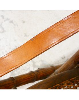 Antique Folding Armchair in Bamboo and Cane Style