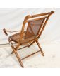 Antique Folding Armchair in Bamboo and Cane Style