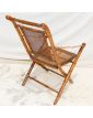 Antique Folding Armchair in Bamboo and Cane Style