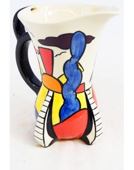 English Polychrome Earthenware Pitcher