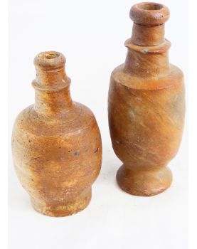 Set of 2 Small Stoneware Bottles