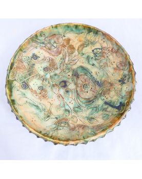 Coupe en Céramique Polychrome Signé CHEDEVILLE