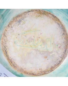 Polychrome Ceramic Cup Signed CHEDEVILLE