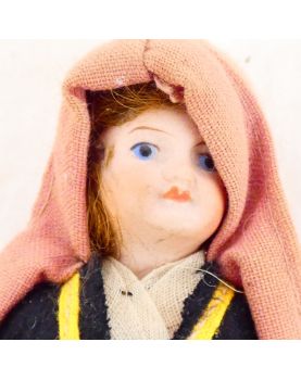 Paire de Petits Enfants en Biscuit avec Boîte