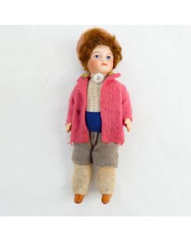 Paire de Petits Enfants en Biscuit avec Boîte