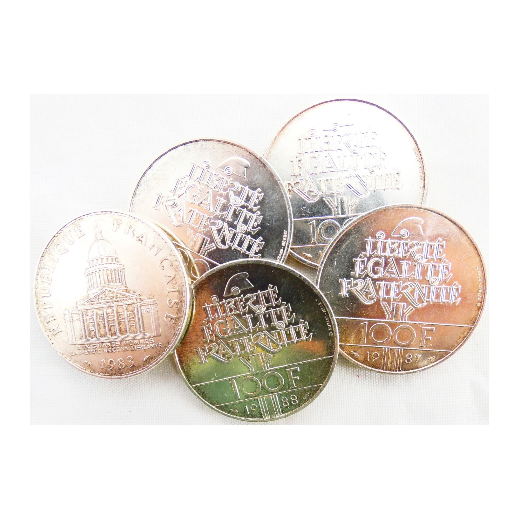5 Pieces 100 Francs en Argent 5 Pieces 100 Francs en Argent