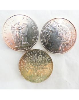 5 Pieces 100 Francs en Argent