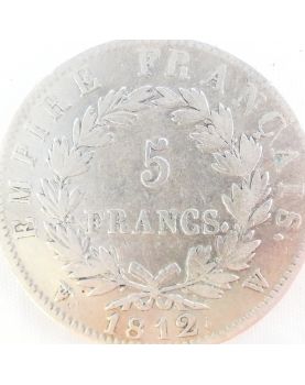 5 Francs Silver Napoleon 1812 Lille