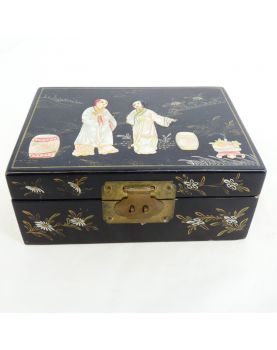 Asian Jewelry Box with Mother-of-Pearl Inlays