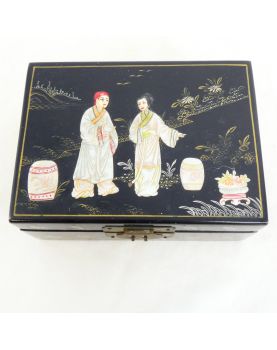 Asian Jewelry Box with Mother-of-Pearl Inlays