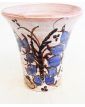Glazed Earthenware Vase with Floral Decor