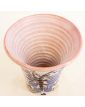 Glazed Earthenware Vase with Floral Decor