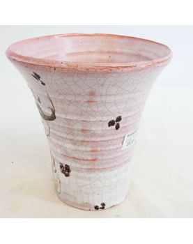 Vase en Terre Emaillée Décor Floral